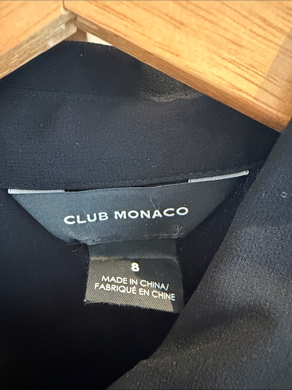 Club Monaco Black Long-Sleeve Sheer-Panel Shirt Dress - Picture 2 of 4